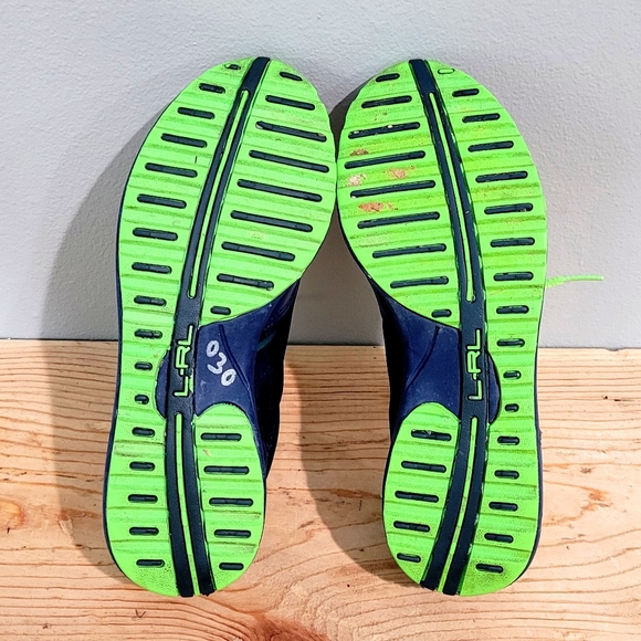 Lauren Ralph Lauren Falon Navy Blue Leather Shoes Sneakers Size 6B Youth - Picture 3 of 8